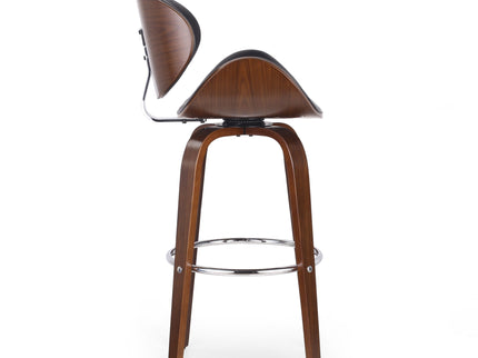 Lumos - Mid Century Modern Upholstered Swivel Barstool