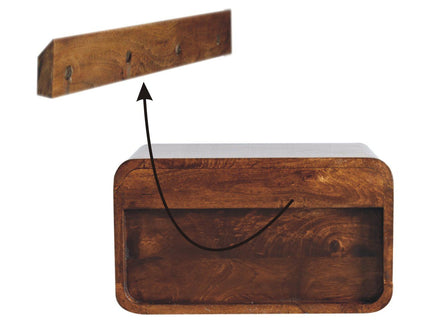 Curved Upper Slot Floating Nightstand