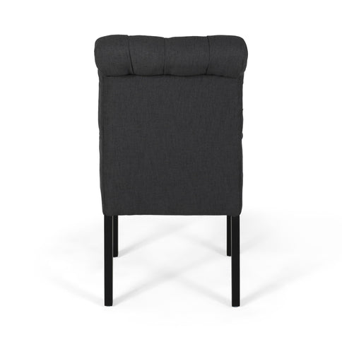 Broxton - Tuft Dining Rolltop Chairs With Button Tufted Backrest (Set of 2)