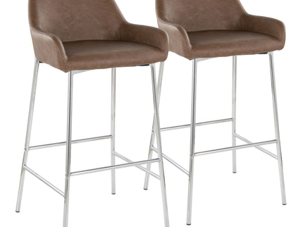 Daniella - Contemporary Fixed Height Barstool (Set of 2)