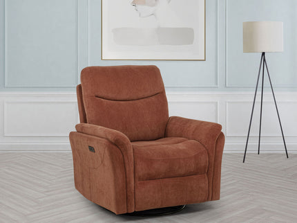 Beacon - Power Swivel Recliner With USB Charging And Adjustable Recline
