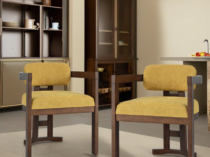 Stylish Indoor Upholstered Wood Dining Chair (Set of 2)