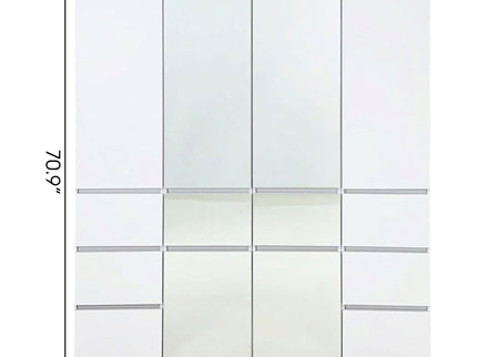 Elise - Modular Closet System With Mirror And Customizable Storage - White