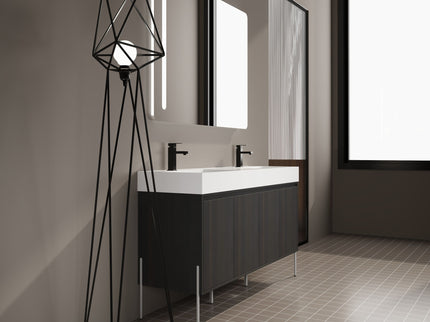 Freestanding Bathroom Vanity With Resin Sink And Storage Cabinet