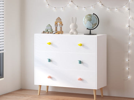 3 Drawer Dresser, Storage Cabinet With Anti Tip Safety