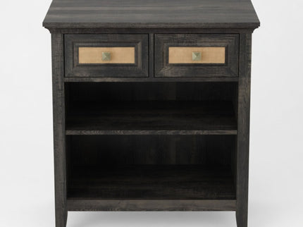 Storage Cabinet With 2 Drawers And 2 Shelves - Coffee