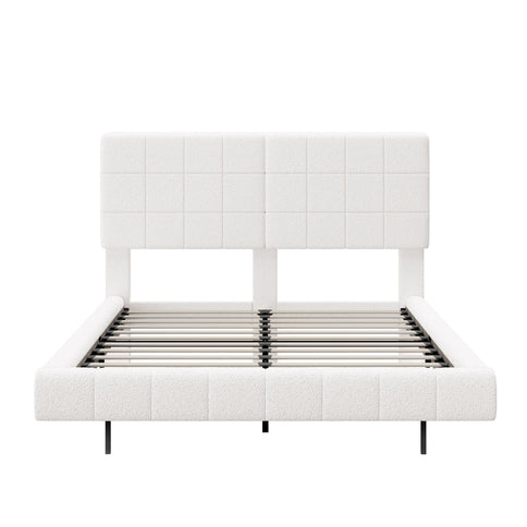 Floating Bed With Light, Soft Touch Surface