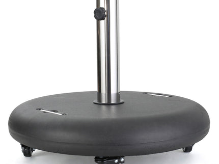Wheelie - Round Umbrella Base With Stainless Steel Holder