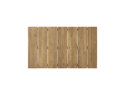 Outdoor Coffee Table With Slat Panel Top - Light Brown