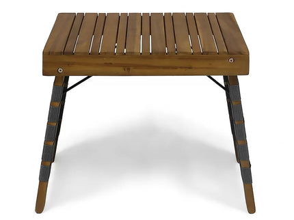 Kayla - Outdoor Foldable 2 Seater Chat Set - Brown / Gray