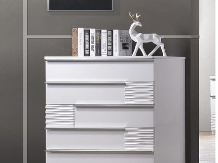 5 Drawer Chest, Bedroom - White