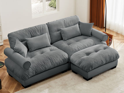 Super Comfort Oversized Modular Sectional Sofa With Movable Ottoman