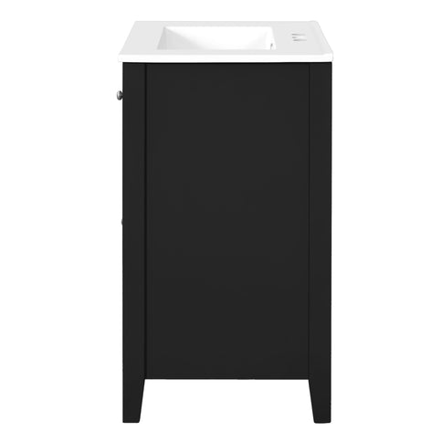 Bathroom Vanity With Basin, Rectangular Cabinet With 2 Drawers And Soft Closing Door