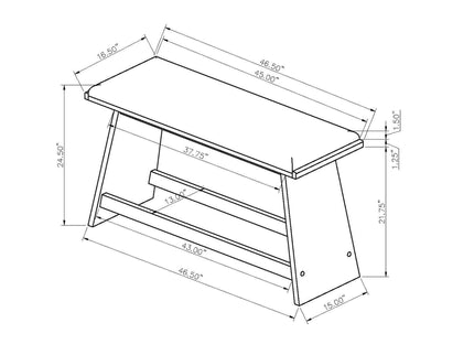 Jasmine - Bar Bench - Gray