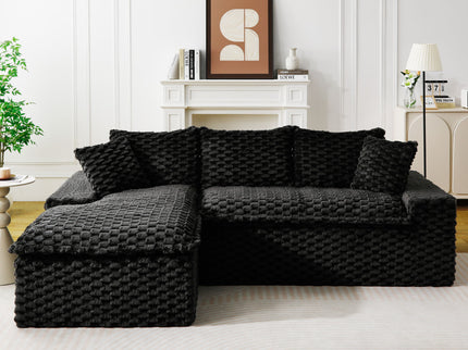 Modular Sofa, Convertible Twin Seat With Chaise Lounge