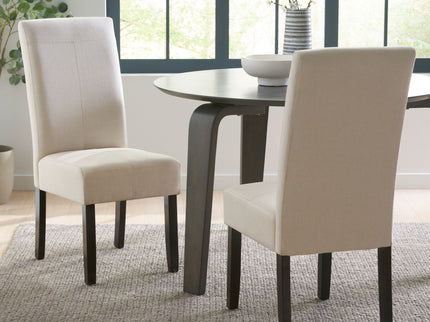 Pertica - Dining Chair Contemporary Design Wood Fabric - Natural