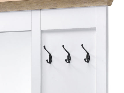 Melati - Hall Tree - Light Oak / White