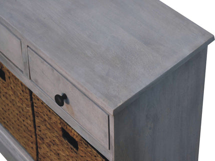 Basket Storage Cabinet - Gray Ash