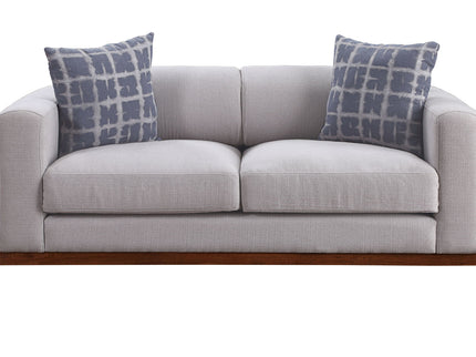 Pelton - Loveseat With 2 Toss Pillows - Walnut