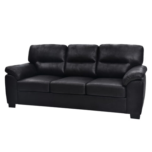 3 Seater Sofa With Padded Armrests And Triangular Leg