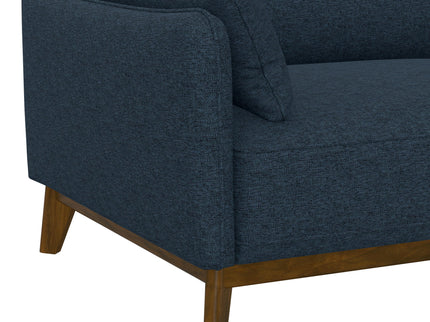 Sofa Wide With Attached Legs - Blue