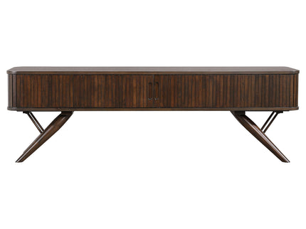 Stewart - TV Stand With Sliding Doors - Walnut