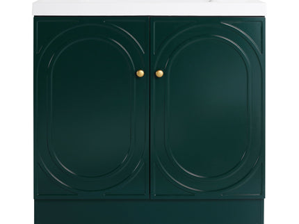 Contemporary Freestanding Bathroom Vanity With Resin Sink & Soft-Close Cabinet Doors