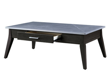 Zemocryss - Sintered Stone Top Coffee Table - Dark Brown / Gray
