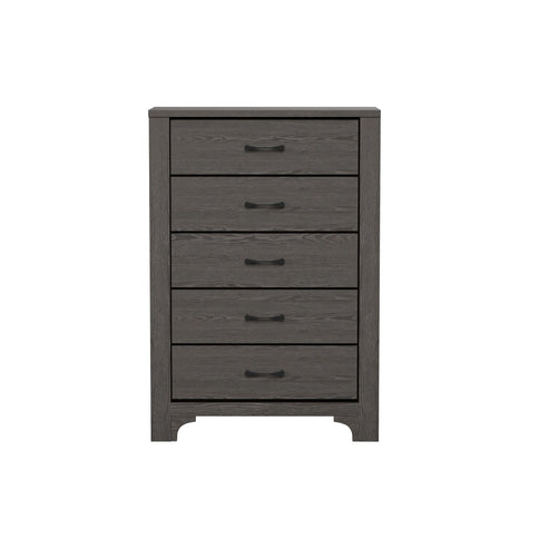 5 Drawer Dresser - Gray / Brown