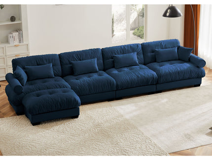 Super Comfort Oversized Modular Sectional Sofa With Movable Ottoman