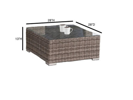 Outdoor Wicker Conversation Set With Cushions, All Weather
