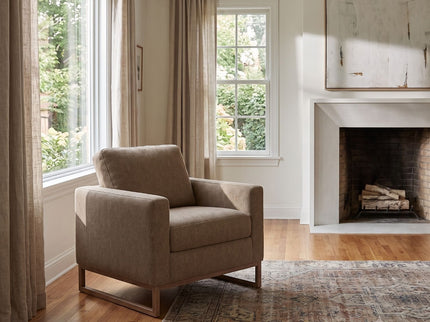 Accent Chair With Track Arm Design