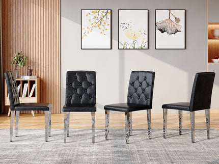 Dining Chairs With Ergonomic Buckle Backrest For Home