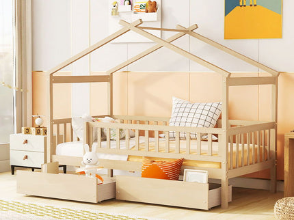 House Bed With 2 Drawers