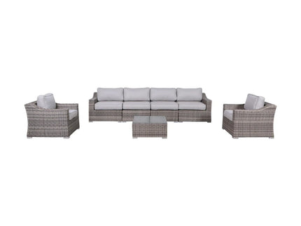 Outdoor Wicker Conversation Set With Cushions, All Weather