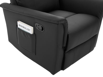 Manual Recliner Chair With 8 Point Massage And Swivel Function