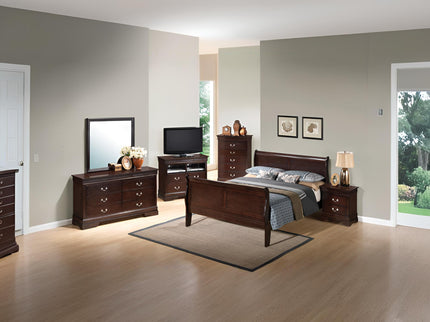 Louis Phillipe - Panel Sleigh Bed