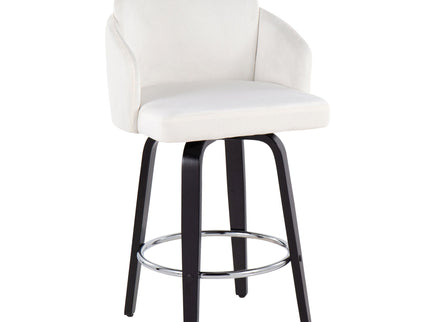 Dahlia - Contemporary Counter Stool Round Footrest (Set of 2)