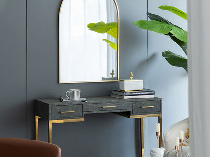 Arched Mirror With Metal Frame, Wall Mirror For Living Room Bedroom Entryway