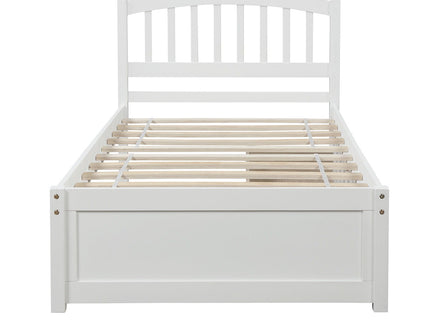 Platform Storage Bed Wood Bed Frame With Two Drawers And Headboard