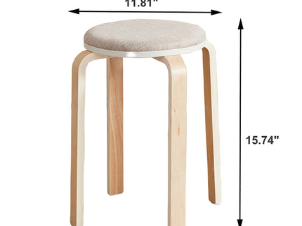 Stackable Round Backless Stools (Set of 4)