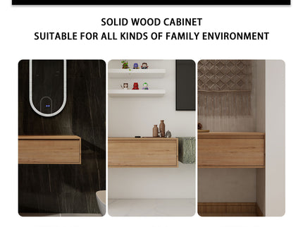 Modern Minimalist Bathroom Cabinet With Soft Close Drawers And Floating Mounting Design