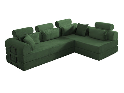 Modern L-Shape Modular Sectional Sofa, Compressed Design
