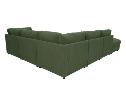 Reversible Modular Sectional & Custom Configuration And Premium Upholstery - Dark Green