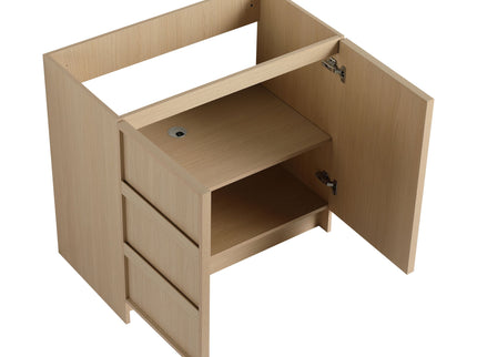 Freestanding Bathroom Vanity With Sink & 2 Soft Close Cabinet Doors