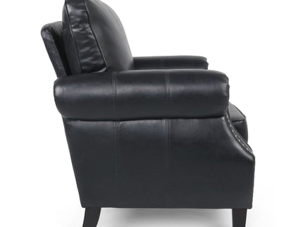 Contemporary Club Chair With Nailhead Trim And Rolled Armrests