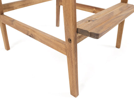 Outdoor Acacia Wood Adirondack Barstools (Set of 2)