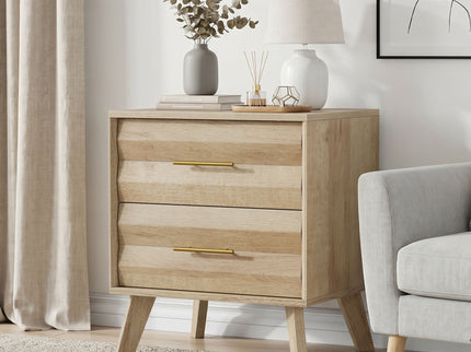 Medieval Double Drawer Bedside Table