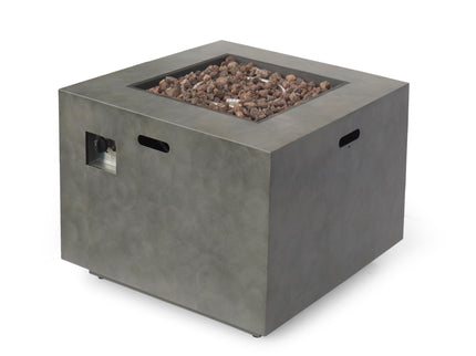 Outdoor Patio Gas Burning Fire Pit Table 50, 000 Btu, Square