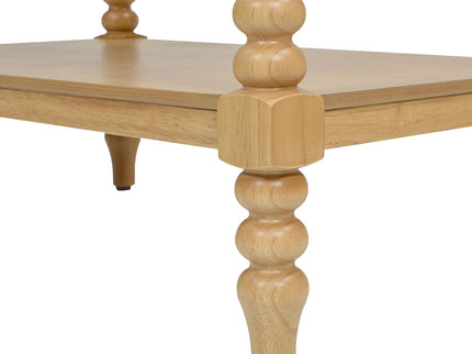 Easton - Modern Farmhouse Turned 1 Drawer Storage Side Table With Shelf - Natural Brown